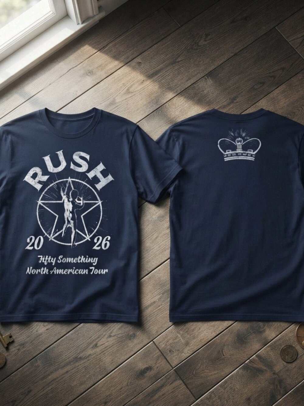 Rush Fifty Something North American Tour2026 Navy T-Shirt